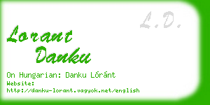 lorant danku business card