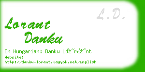 lorant danku business card